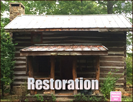 Historic Log Cabin Restoration  Bon Air, Alabama